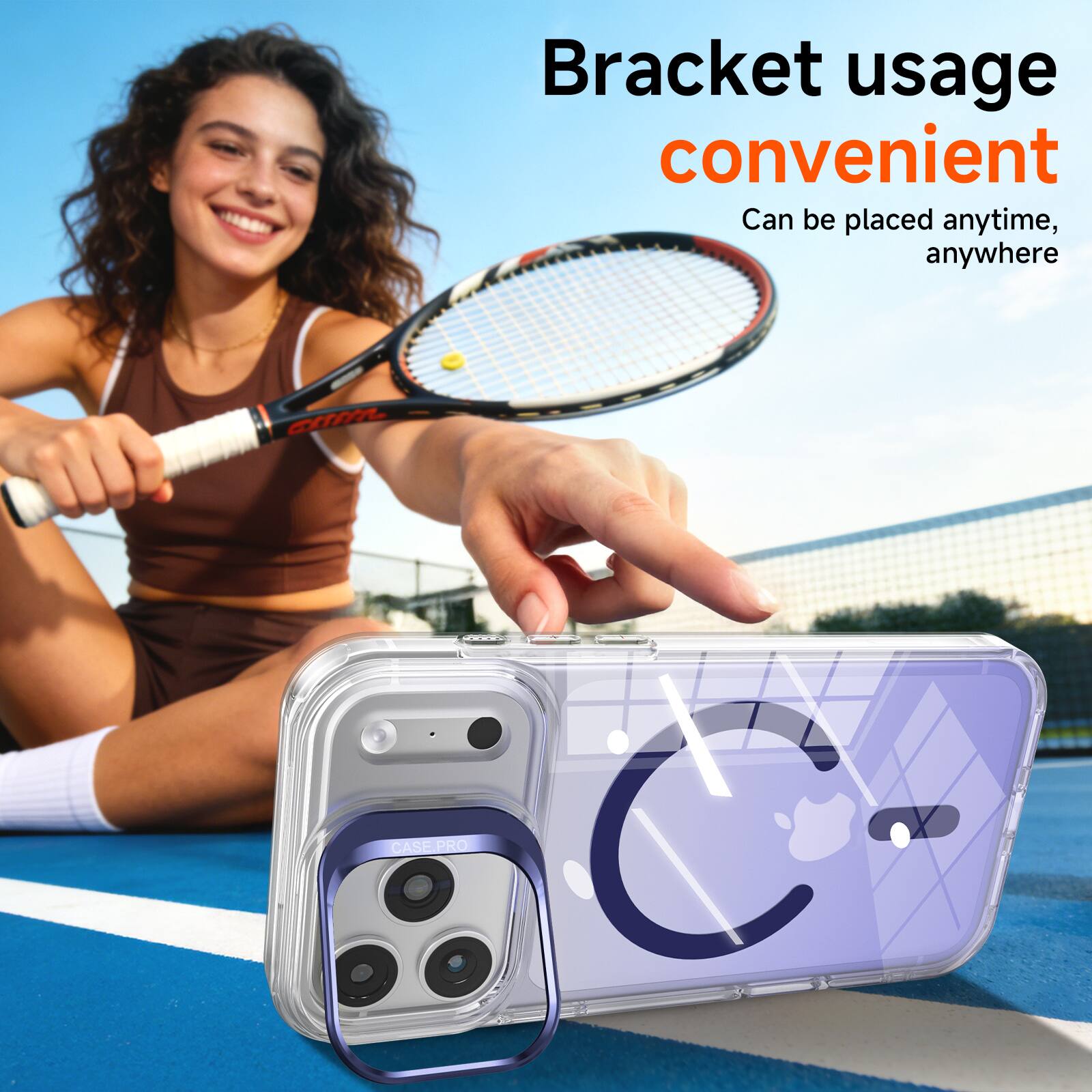 Bracket usage convenient  
Can be placed anytime, anywhere  
CM CASE PRO