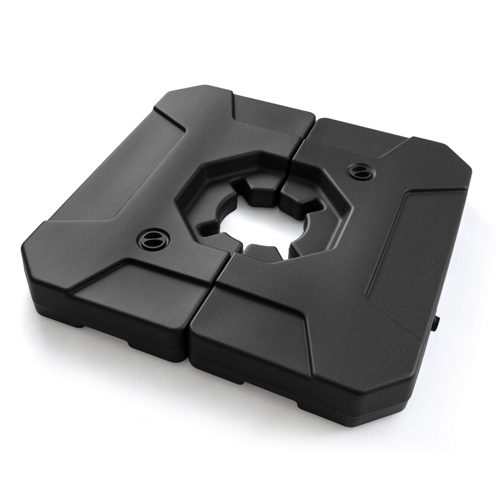 Front. Costway - Costway 274 LBS Cantilever Patio Umbrella Base with Handles, Weighted Base for Outdoor - Black.