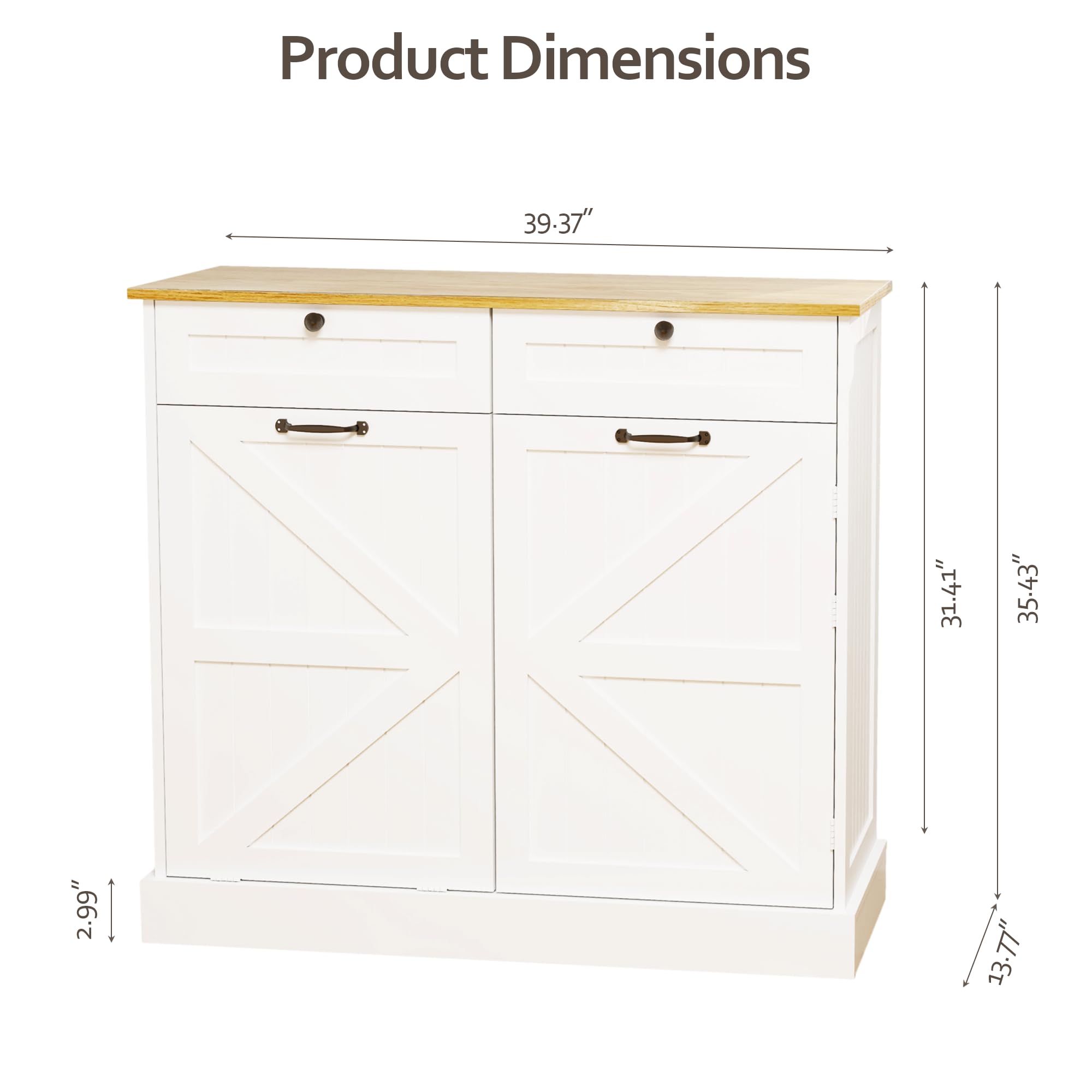 Product Dimensions

- Width: 39-37"
- Depth: 13.77"
- Height: 35-43"
- Drawer Height: 31.41"
- Bottom Shelf Height: 2.99"