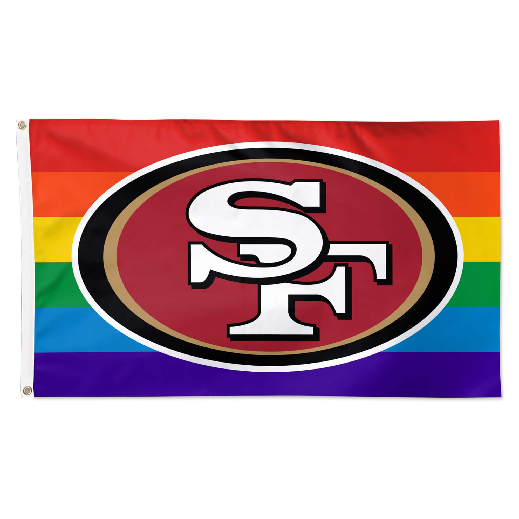 Photos - Other Decoration SAN WinCraft -  Francisco 49ers 3' x 5' Pride 1-Sided Deluxe Flag - Multicolor 4283528 