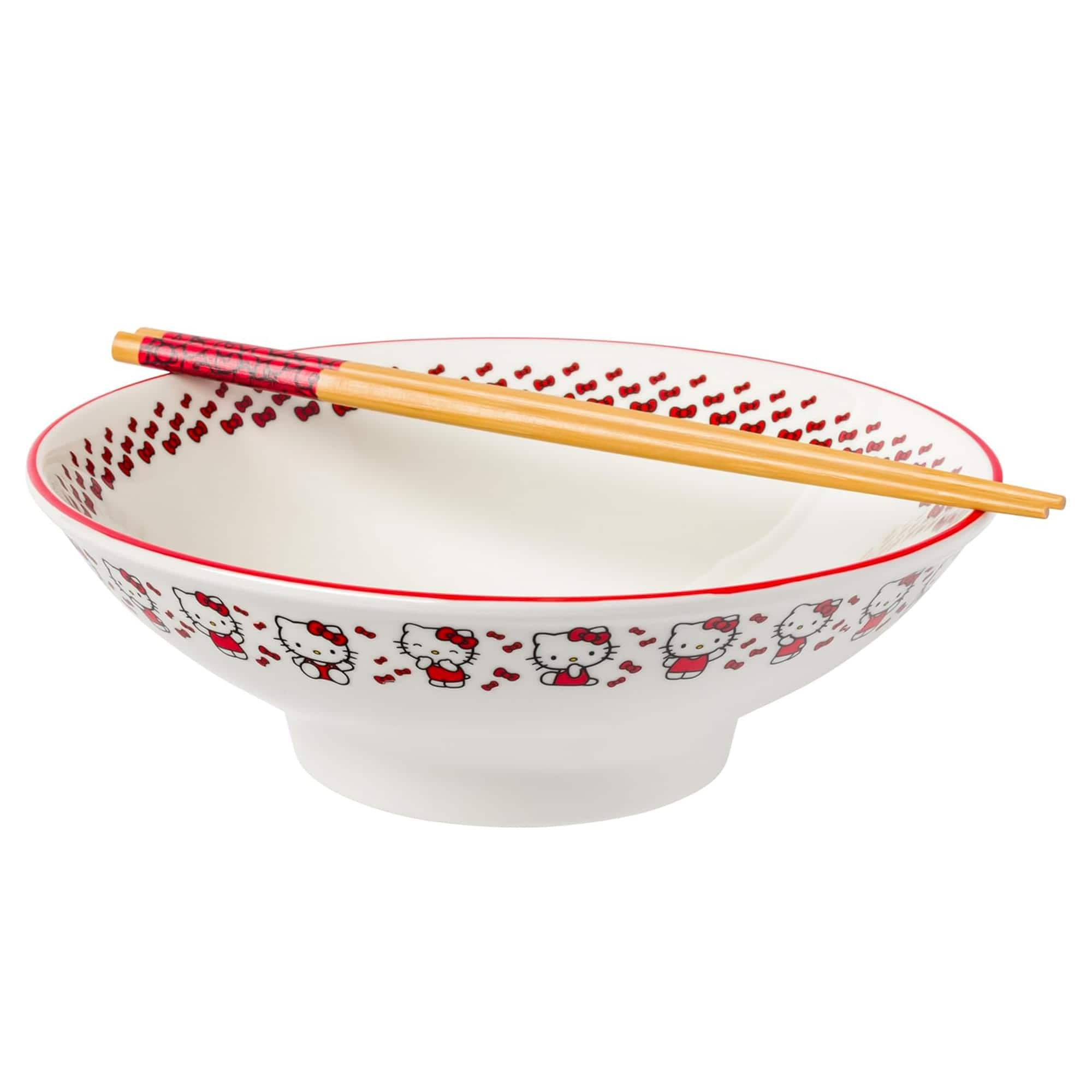 Silver Buffalo - Sanrio Hello Kitty Red Bow 30-Ounce Ceramic Ramen Bowl With Chopsticks - White price history on PriceWatchPro