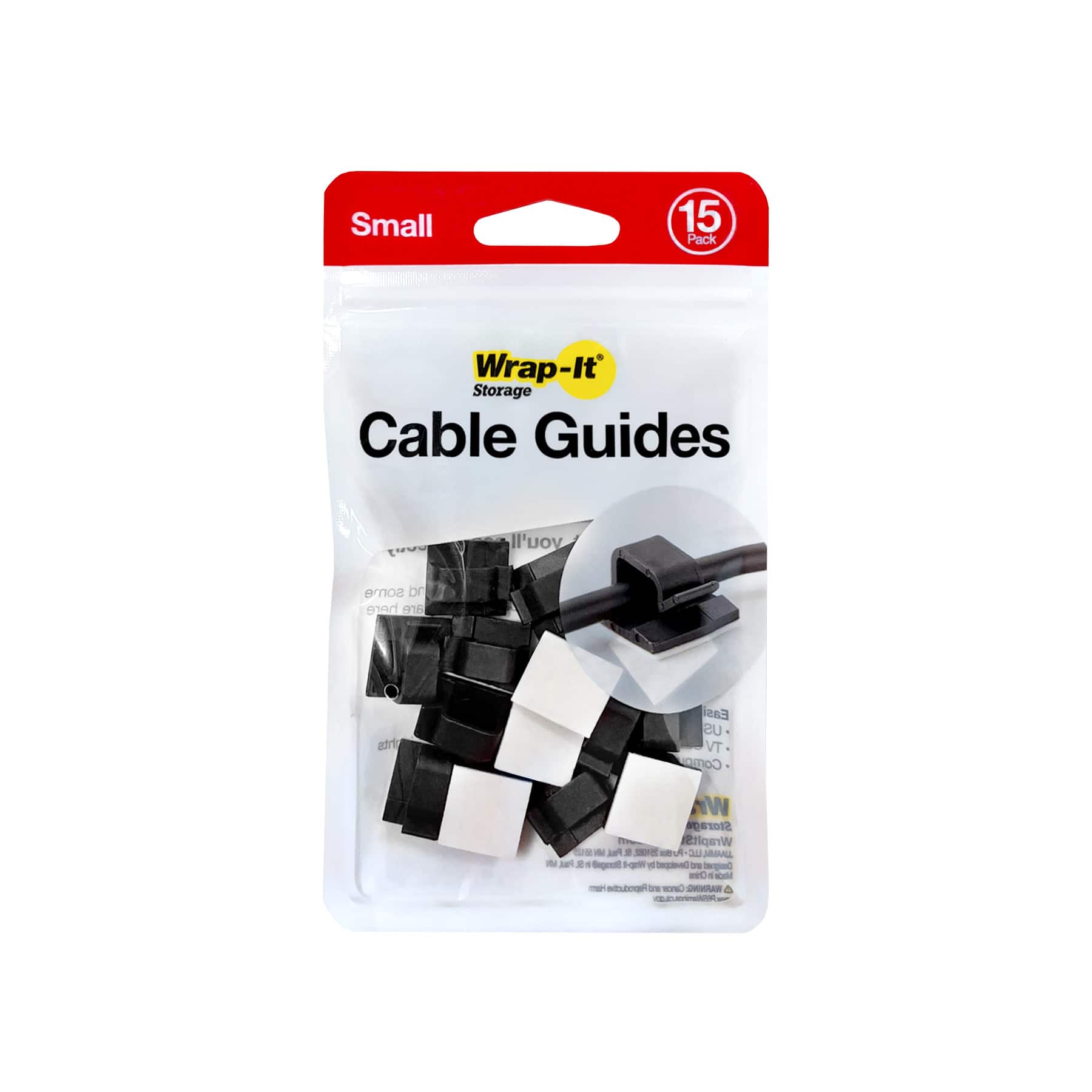 Wrap-It Storage - Cable Guides - Black - Angle_Zoom