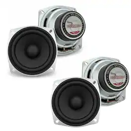 5 CORE - 4 Inch Subwoofer Pair 200W Car Audio Sub Woofer 4 Ohm Deep Bass Replacement Loud Speaker