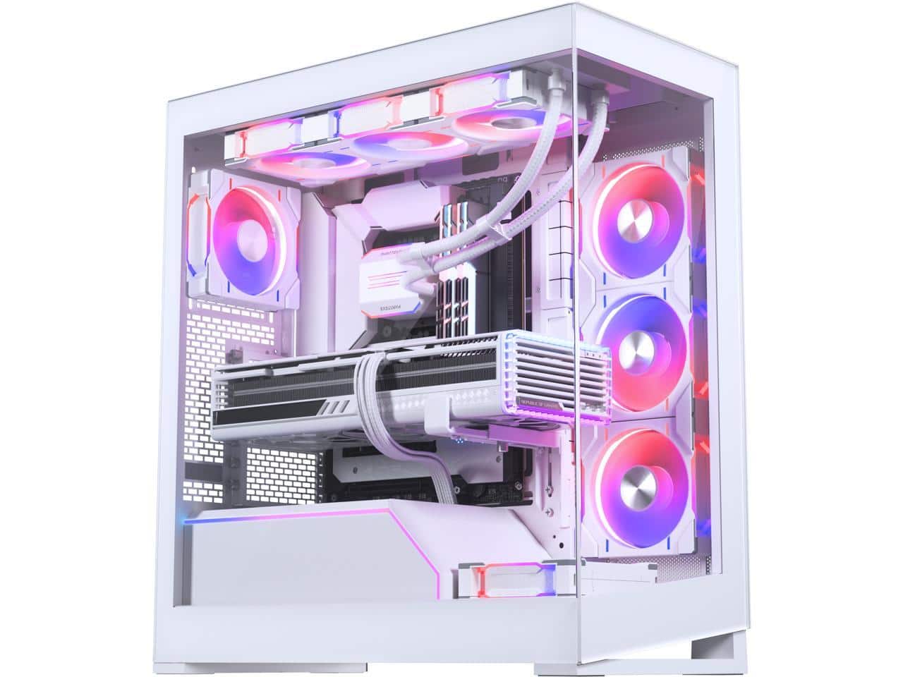 Phanteks - NV5 MK2, Mid-Tower Chassis with D/A-RGB, Tempered Glass, 8x Fans, Matte White - Matte White