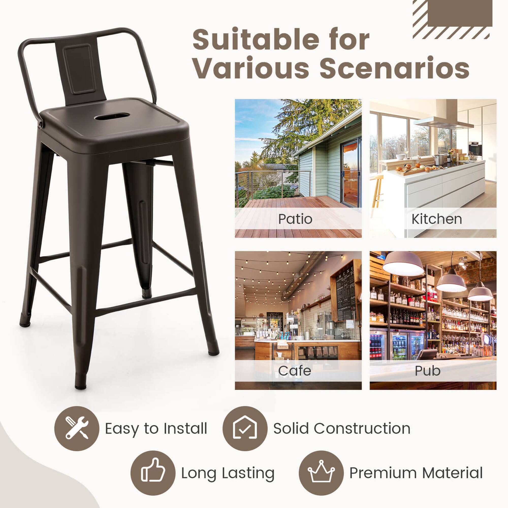 Suitable for Various Scenarios  
Patio, Kitchen, Cafe, Pub  
Easy to Install  
Solid Construction  
Long Lasting  
Premium Material