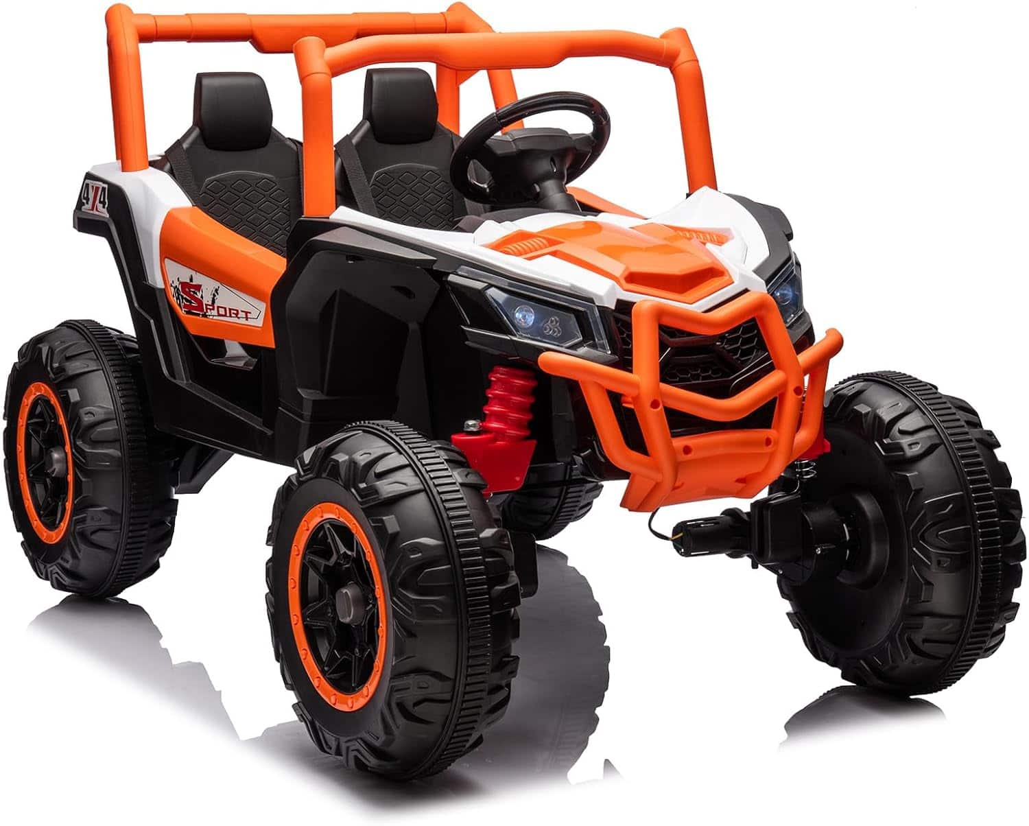 Homhougo - Kids 24V Electric UTV Ride On Truck, 2 Seats, All-Terrain Tires & Parent Remote