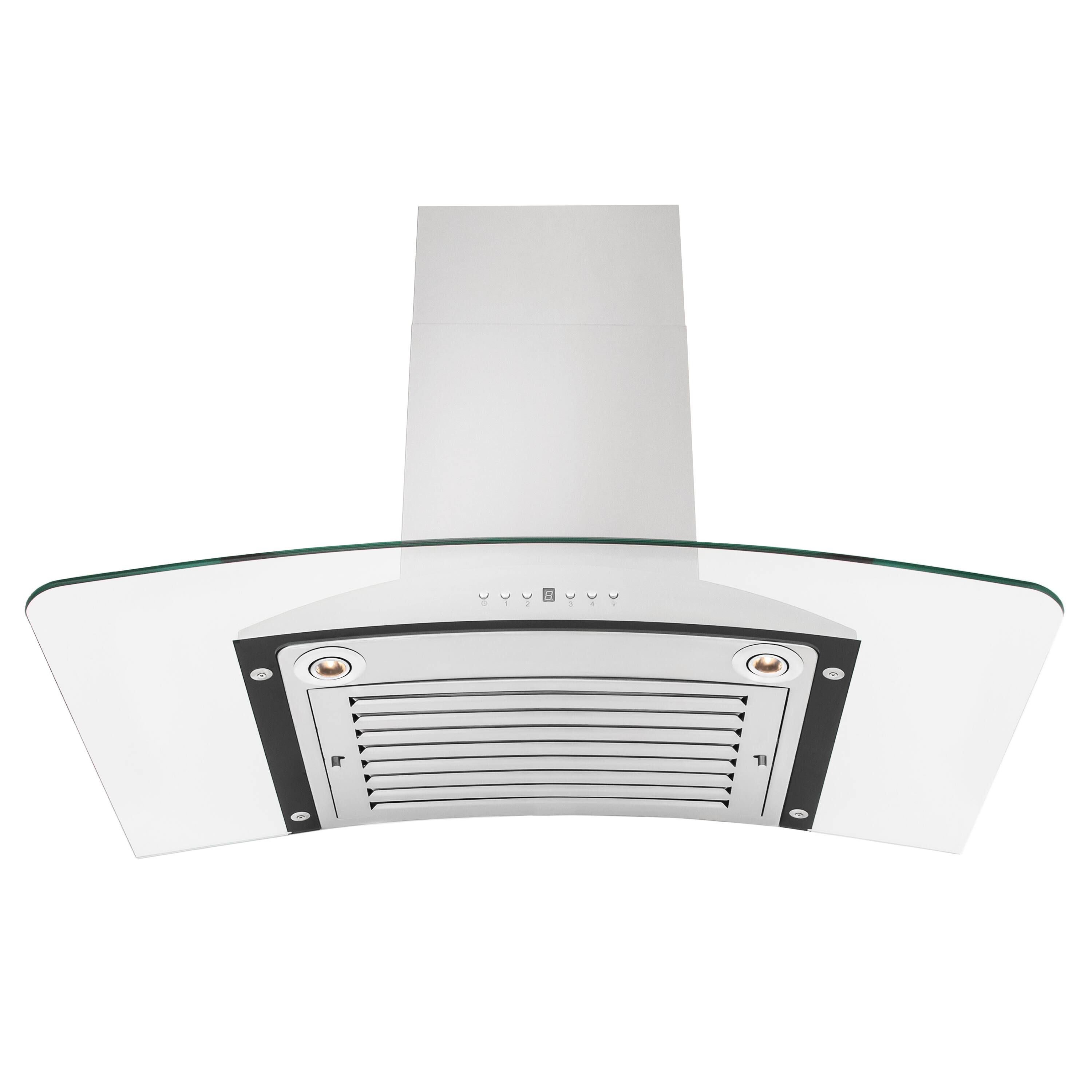 Back. ZLINE - 36" Externally Vented Range Hood - Brushed Stainless Steel.