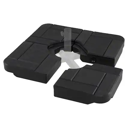 Front. Gymax - Gymax 4-Piece 188 LBS Heavy Duty Cantilever Offset Patio Umbrella Base Water Filled - Black.