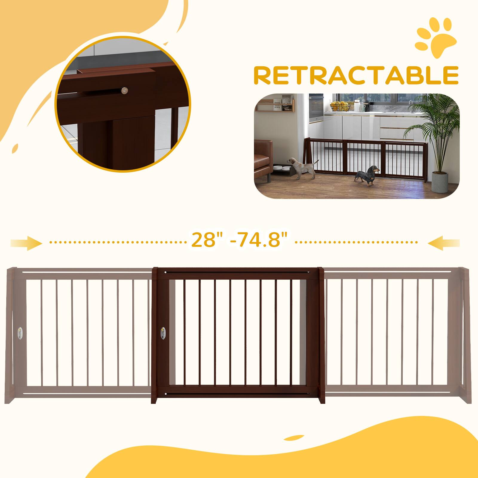 RETRACTABLE  
28" - 74.8"