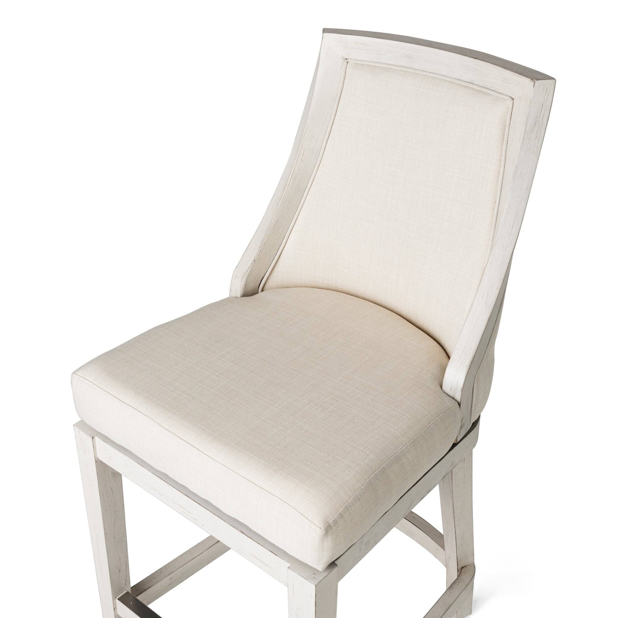 Alt View 7. Maven Lane - 31" Vienna Bar Stool in White Oak Finish with Fabric Upholstery - White Oak.