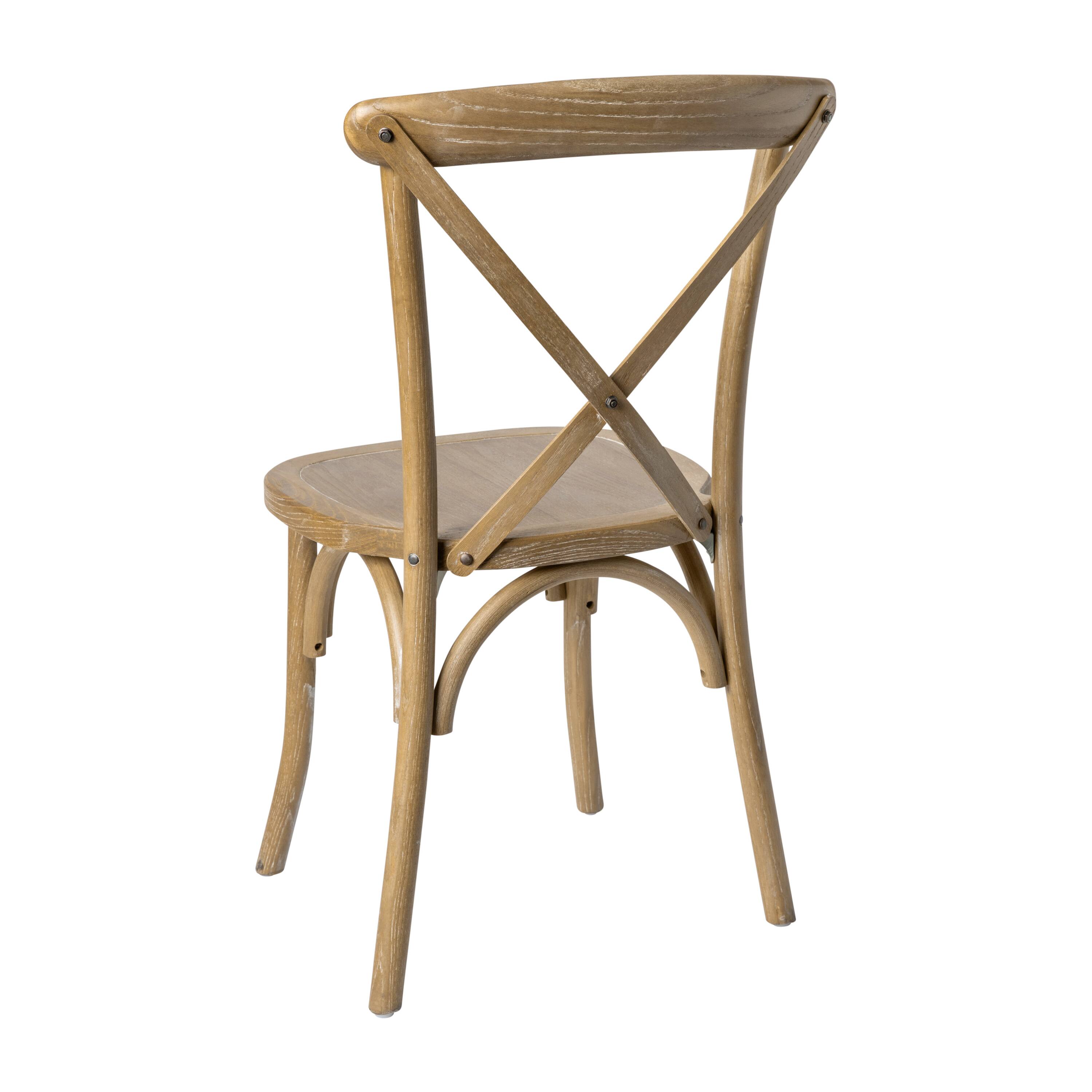 Alt View 7. Emma + Oliver - X-Back Chair - Medium Natural White Grain.