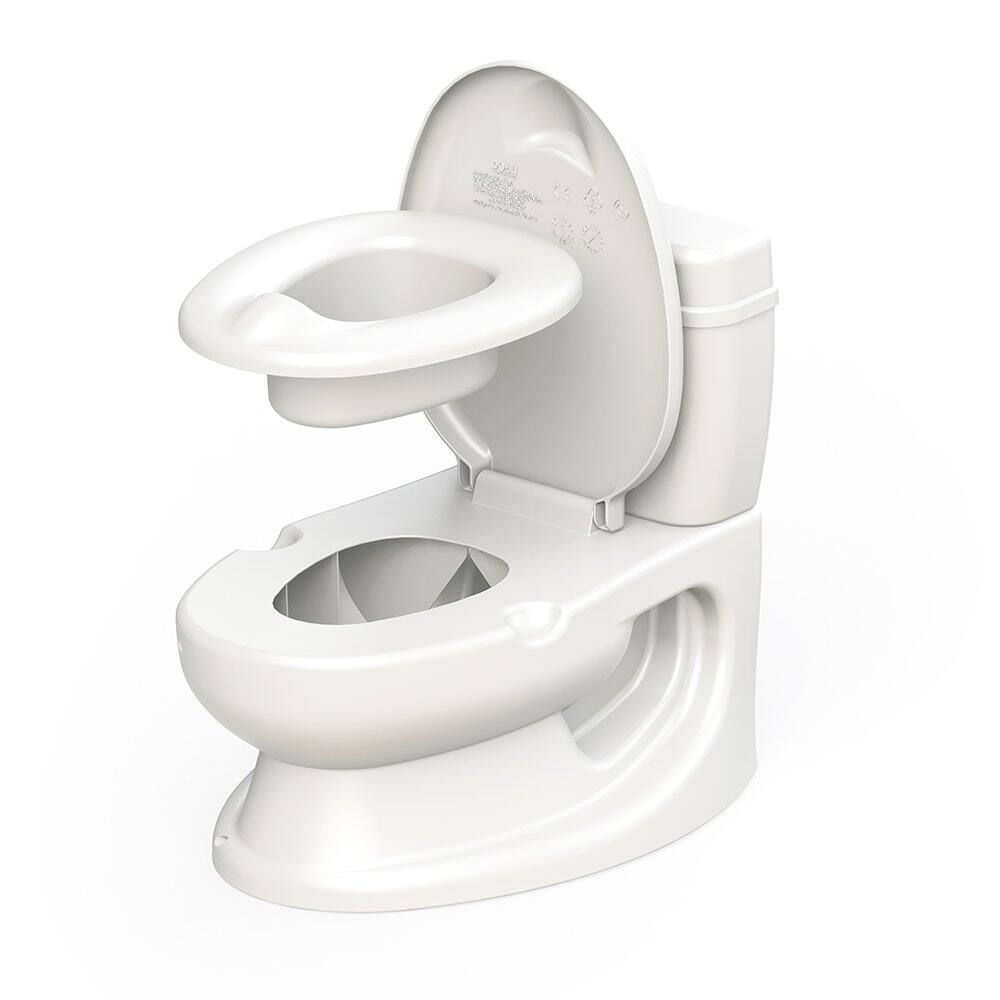 Left. KSM Toys - ToyLet Potty Training Toilet Seat | Toddler Potty Training with Comfy Seat Cover, Tank Storage & Paper Roll Holder | Eas - Blue.