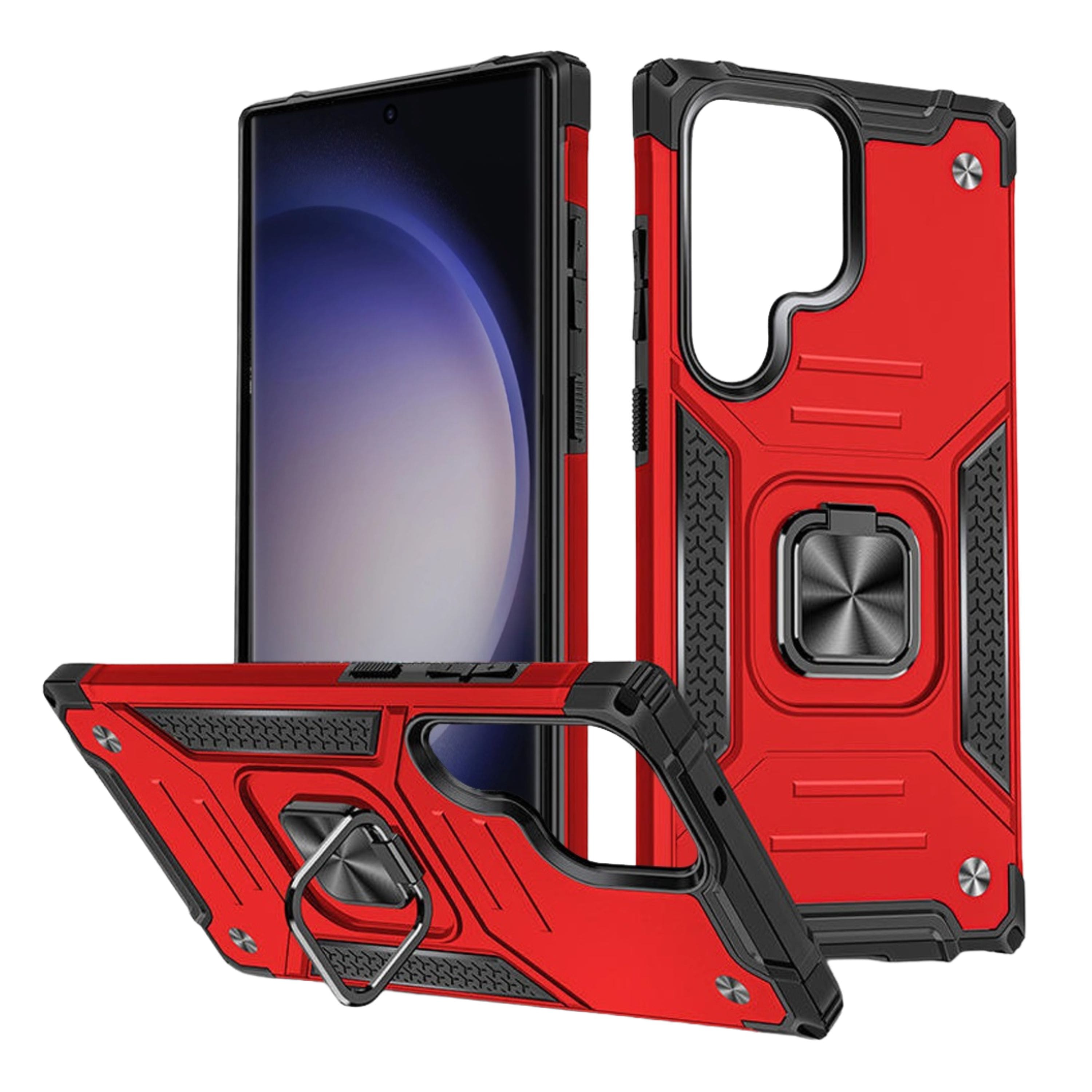 Kitcheniva - Shockproof Magnetic Kickstand Phone Case For Samsung Galaxy S24+ Plus - Red price history on PriceWatchPro
