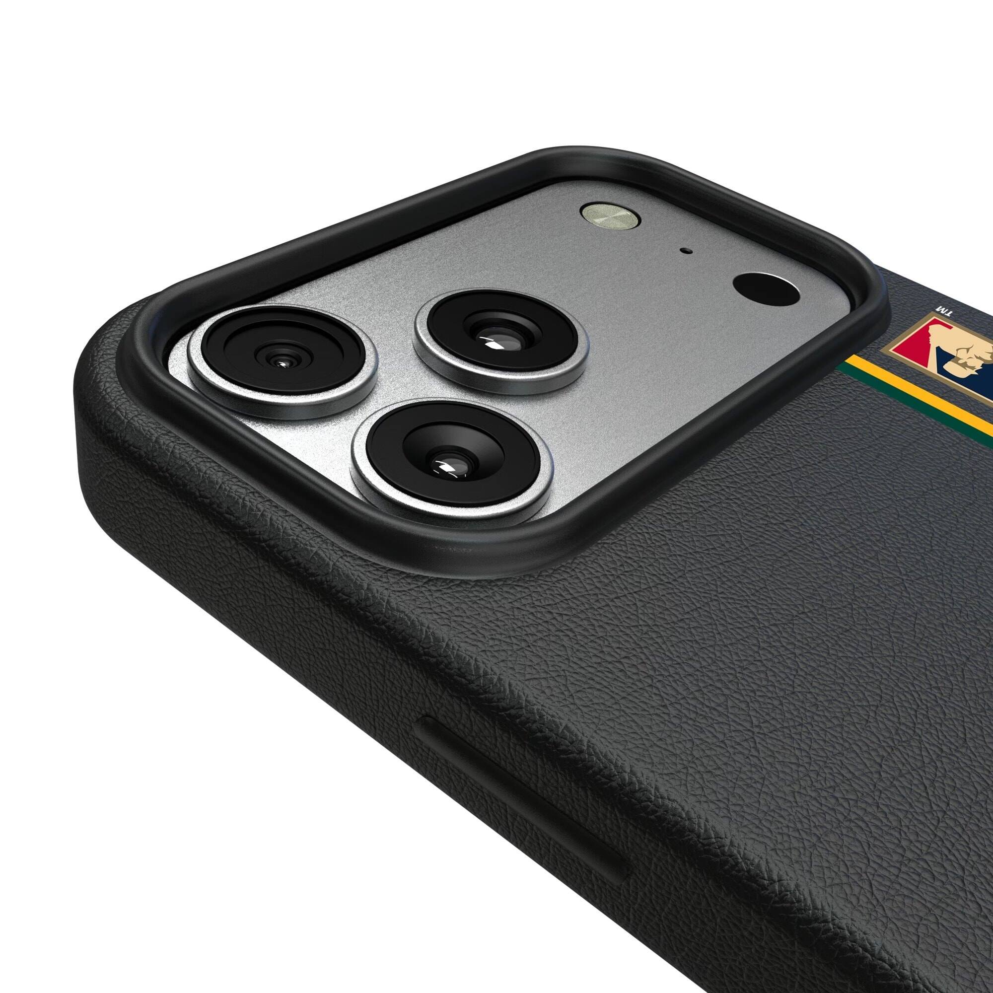 Alt View 2. Keyscaper - Athletics 1988 Logo iPhone Magnetic Bump Case - 17 Pro Max - Black.