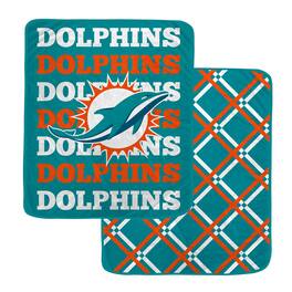Pegasus - Miami Dolphins 50" x 60" Repeat Refresh Double-Sided Diamond Back Ultra Cozy Blanket - Multicolor