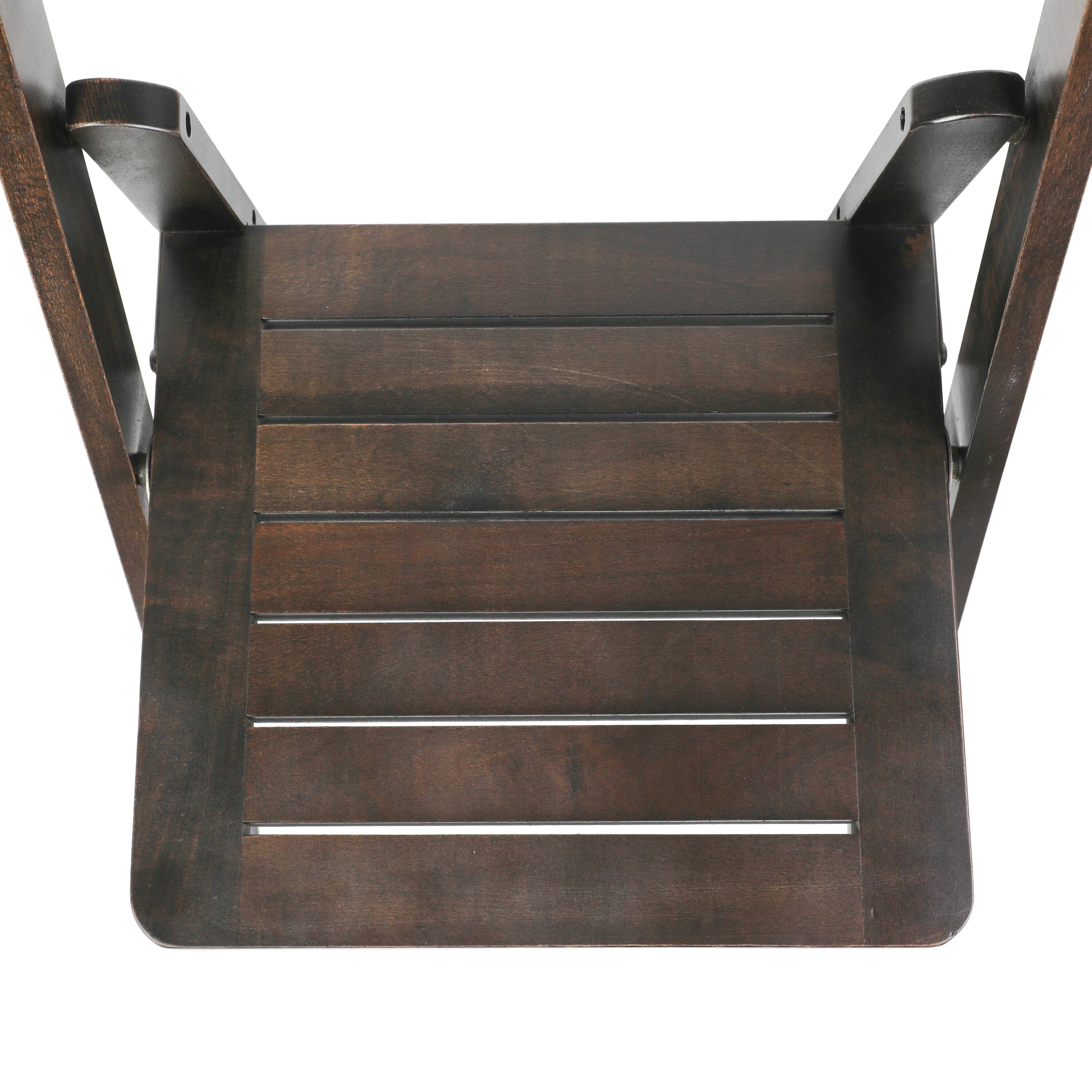 Alt View 10. Emma + Oliver - Magill Set of 4 Solid Wood Foldable Dining Chairs - Early American Wood.