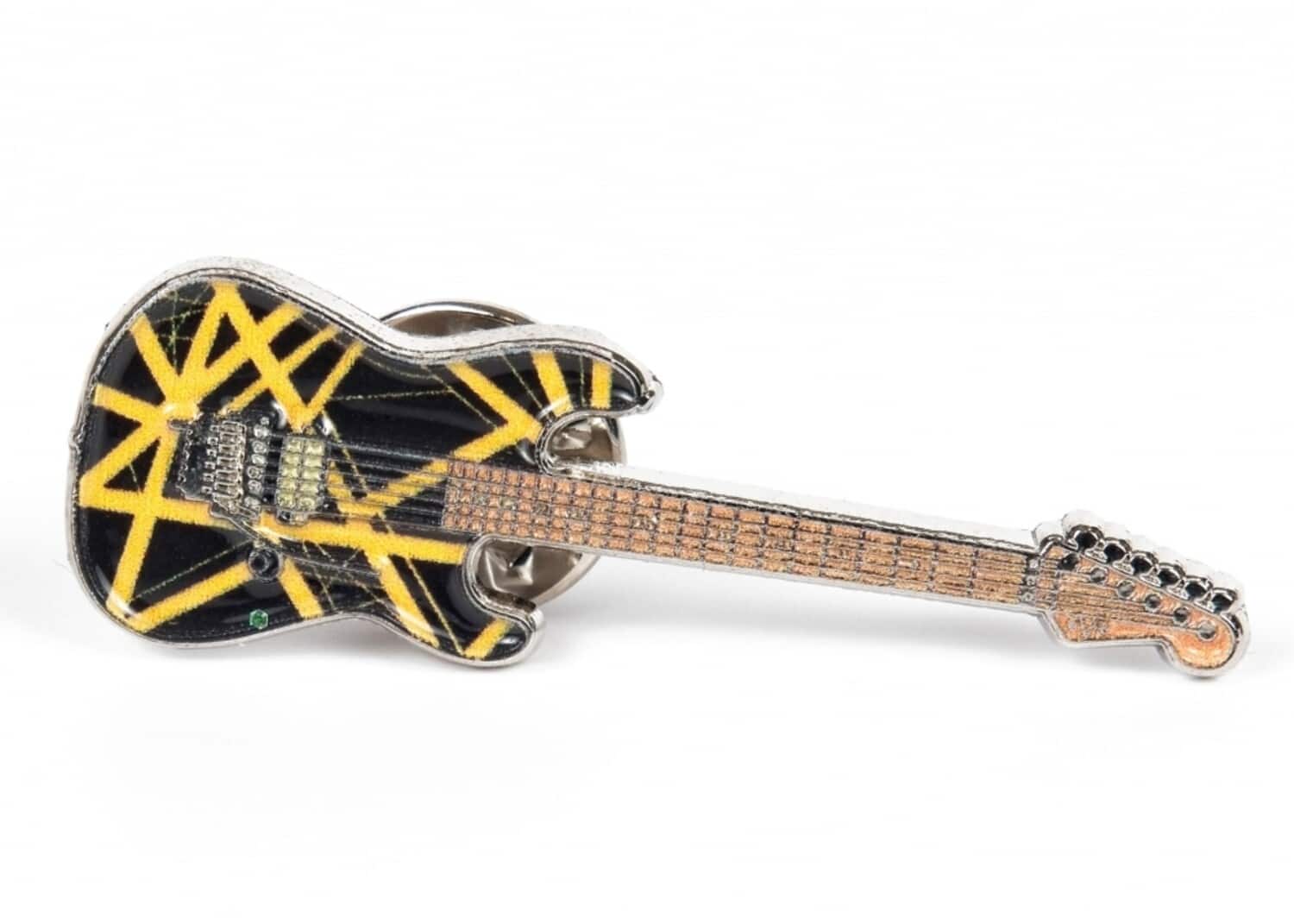 PopMarket - Eddie Van Halen - EVH - Eddie Van Halen - Black & Yellow Bumblebee Guitar Pin - Multicolor