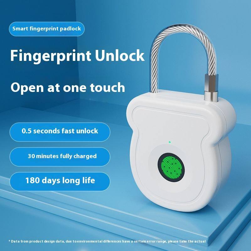 Smart fingerprint padlock

Fingerprint Unlock  
Open at one touch

0.5 seconds fast unlock  
30 minutes fully charged  
180 days long life

*Data from product design data, due to environmental differences have a certain error range, please take the actual