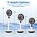 3 Height Options
Adjustable by installing or removing the middle sections
39" - 32" - 26"