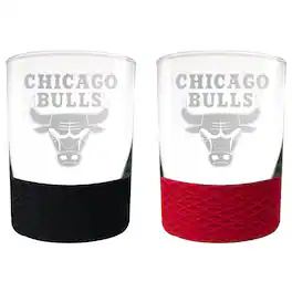 Great American Products - Chicago Bulls 14oz. Commissioner Rocks Glass Two-Piece Set - Multicolor