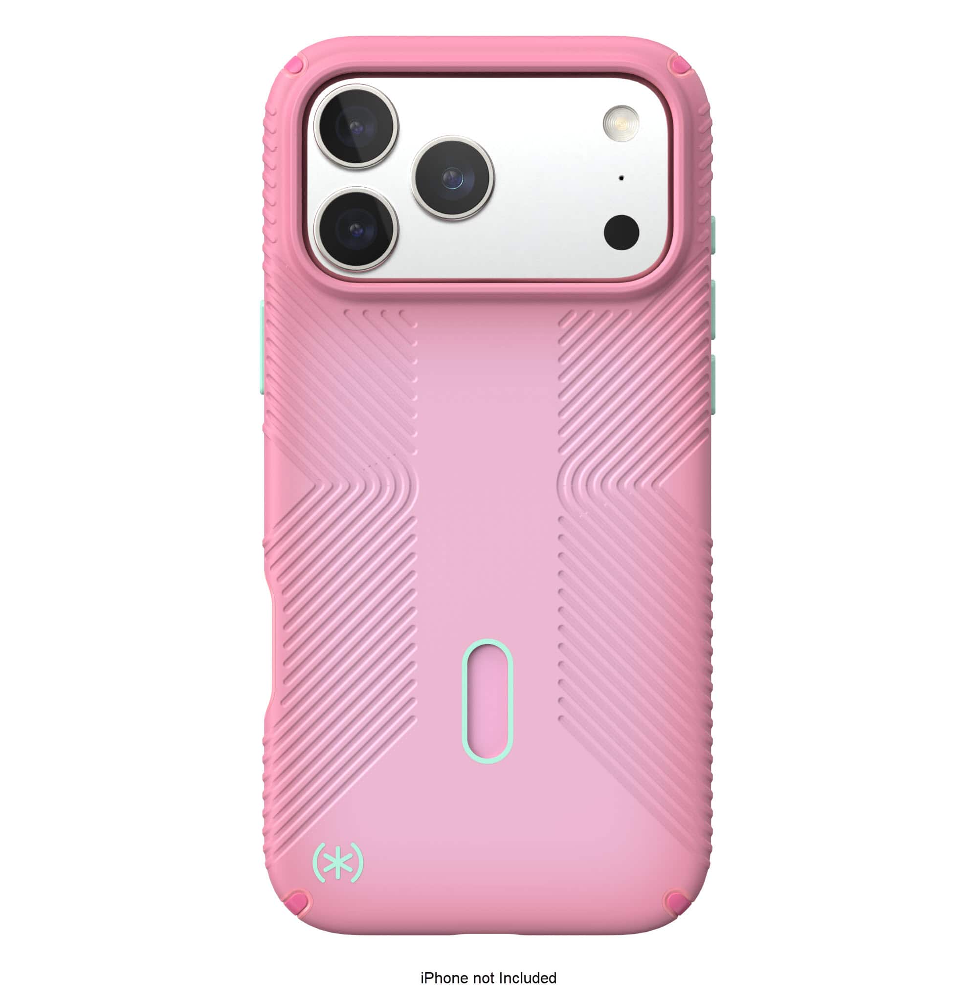 Speck - Presidio Lux Grip ClickLock Case for Apple iPhone 17 Pro Max - Ibis Pink/Dark Ibis/Kanom Green - Angle_Zoom
