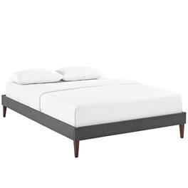 Modway - Sharon Fabric Queen Bed Frame with Squared Tapered Legs - Gray