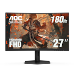 AOC - C27G4X 27" VA Curved Gaming Monitor, FHD (1920x1080), 180Hz, 0.5ms, Freesync, HDR10 - Black