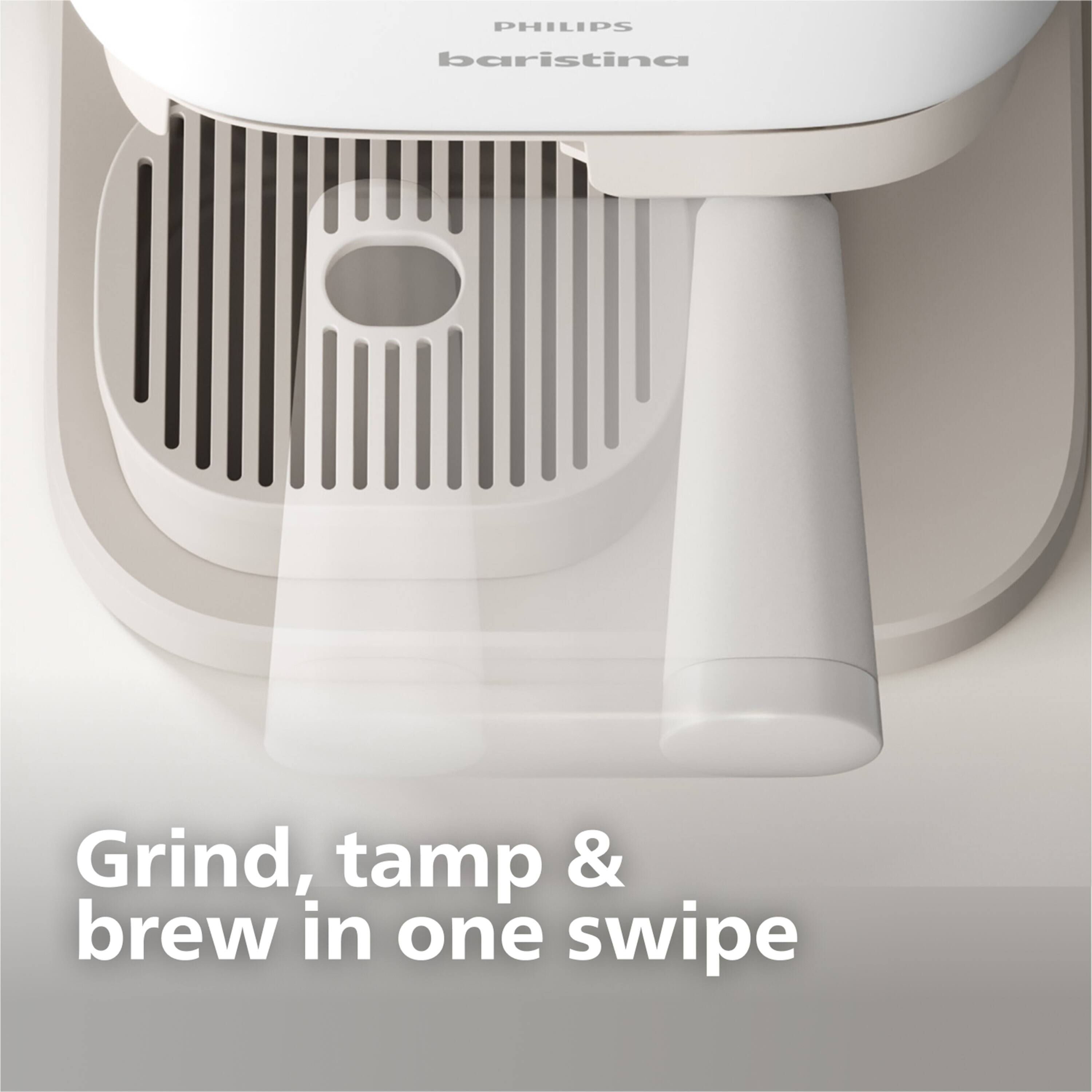 PHILIPS baristina Grind, tamp & brew in one swipe