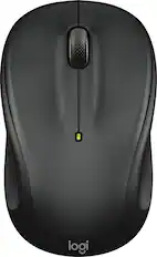 Front. Logitech - M325s Wireless Optical Compact Ambidextrous Mouse - Graphite.