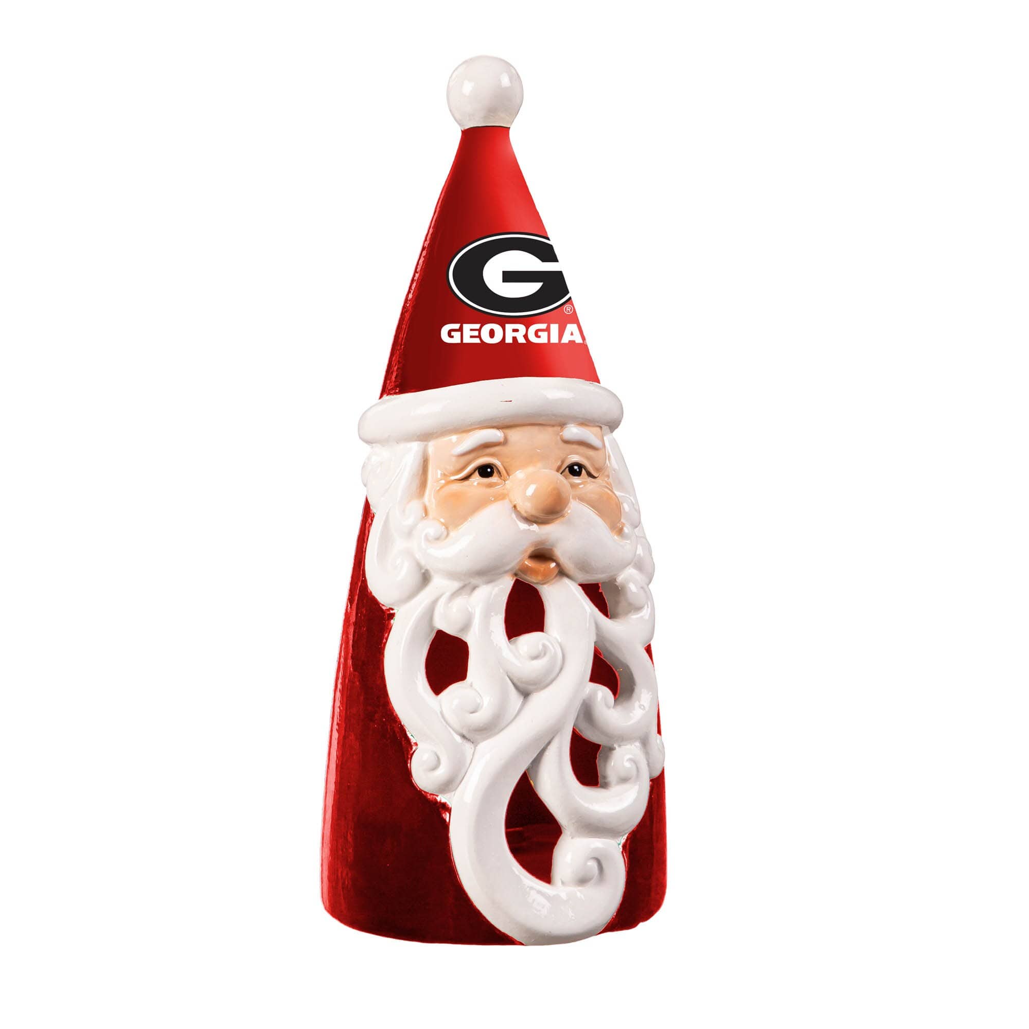 Front. Evergreen Enterprises - Georgia Bulldogs 8" LED Santa Statue - Red.