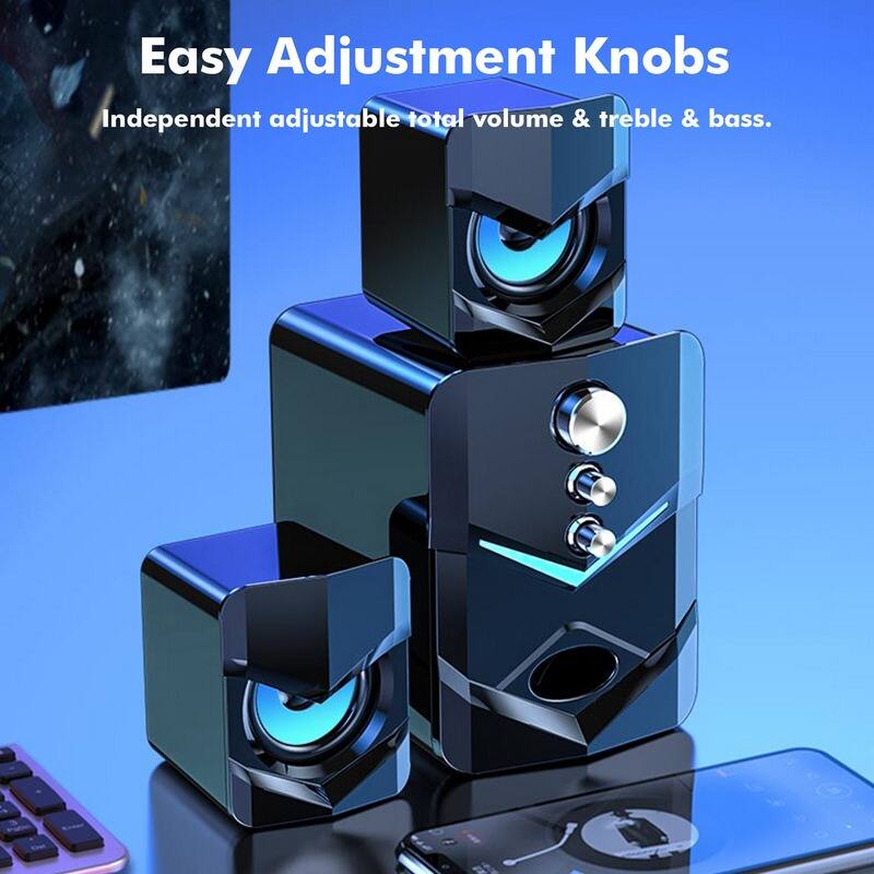 Easy Adjustment Knobs  
Independent adjustable total volume & treble & bass.