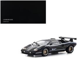 Lamborghini Countach LP 500R Interior 1/18 Diecast Model Car by Kyosho - Black with White