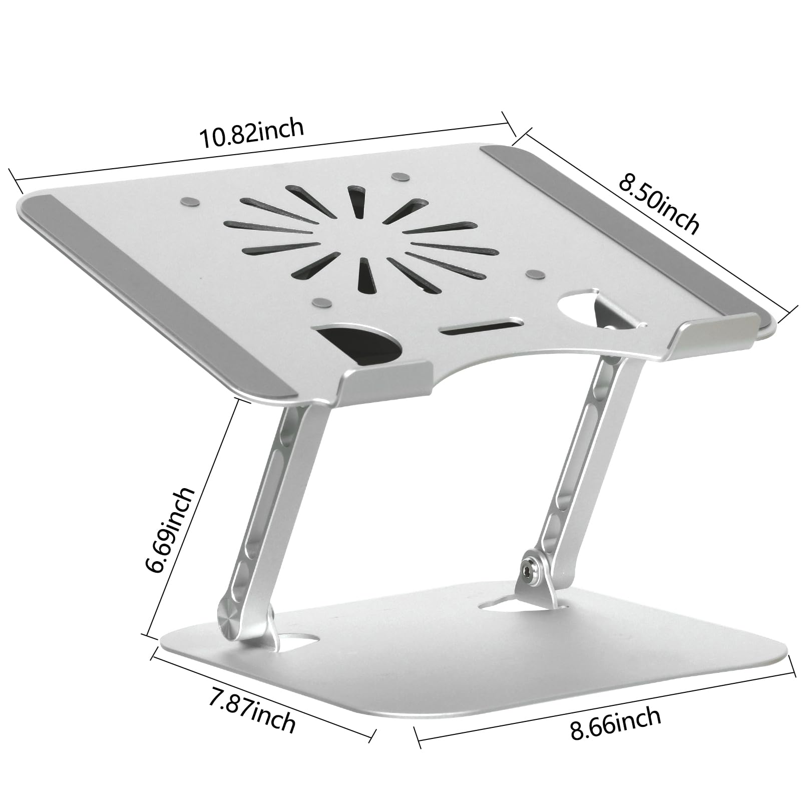 10.82 inch, 8.50 inch, 6.69 inch, 7.87 inch, 8.66 inch