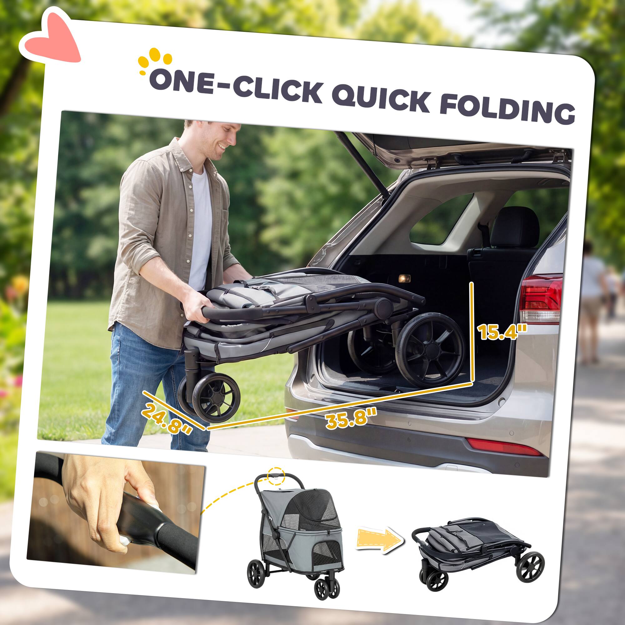 ONE-CLICK QUICK FOLDING

15.4" 24.8" 35.8"