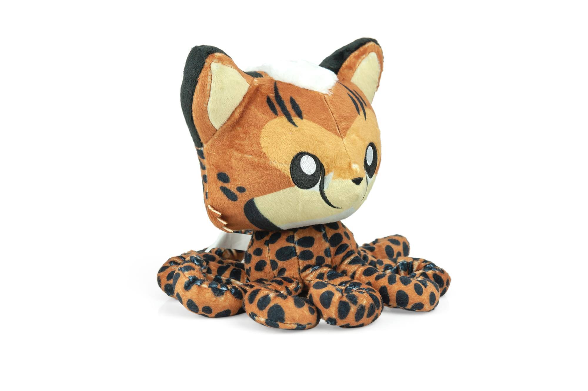 Alt View 10. Tentacle Kitty - Tentacle Kitty Series Cheetah Kitty Plush Collectible | Measures 8 Inches Tall - Orange.