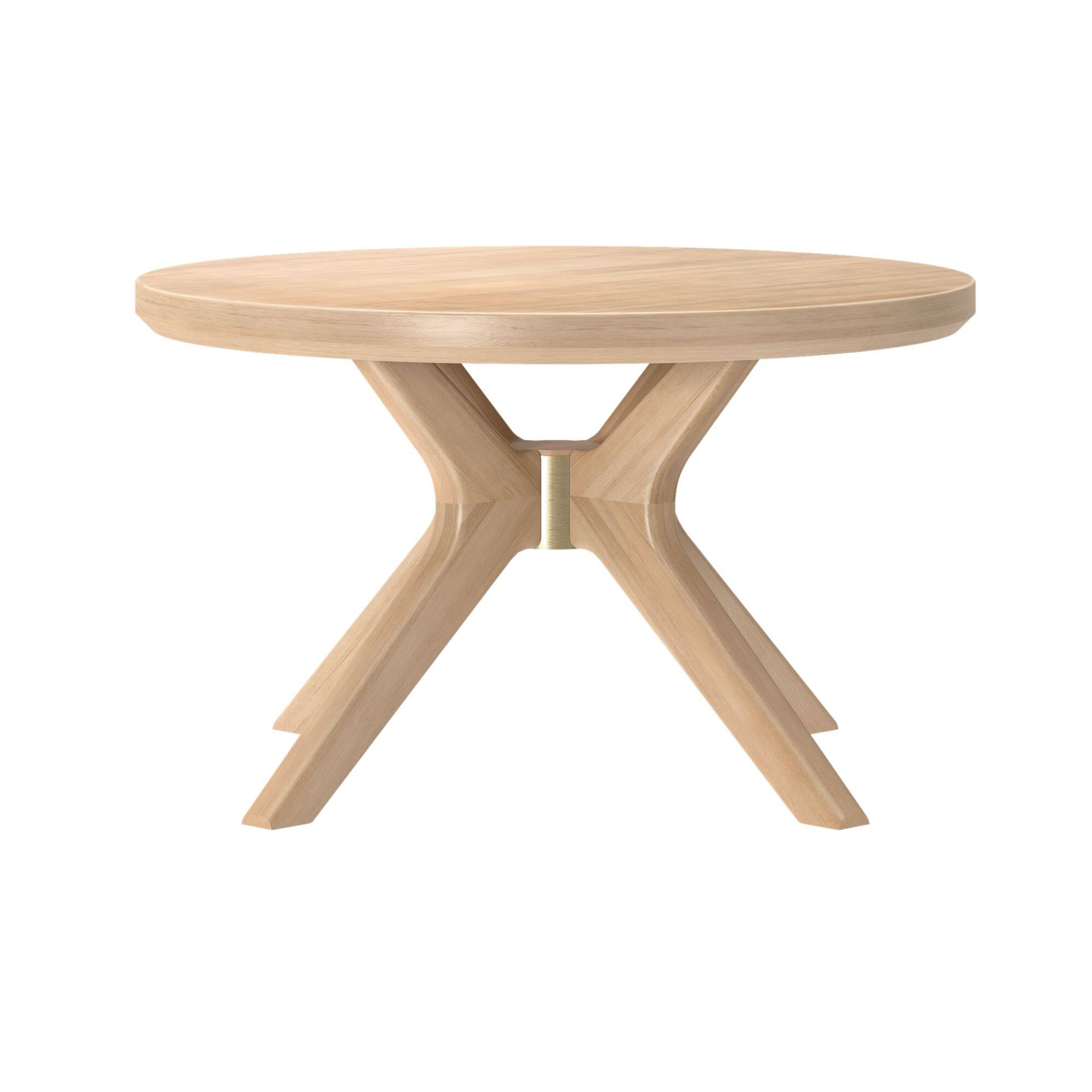 Alt View 3. Plank+Beam - Verso Round Coffee Table (30in x 30in / 760mm x 760mm), Blonde - Blonde.