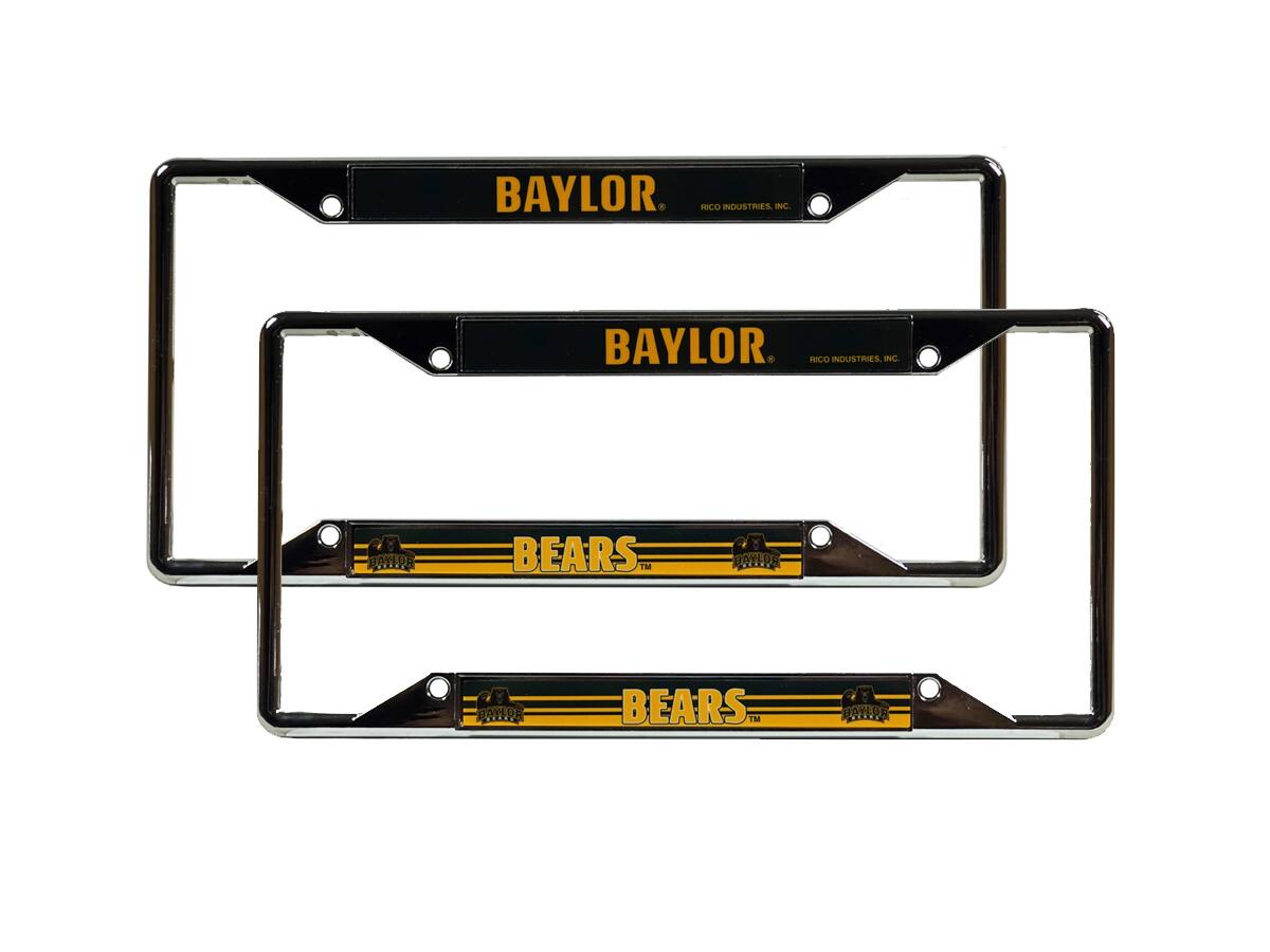 Baylor Bears Chrome EZ View License Plate Frame - Set of 2 Frames