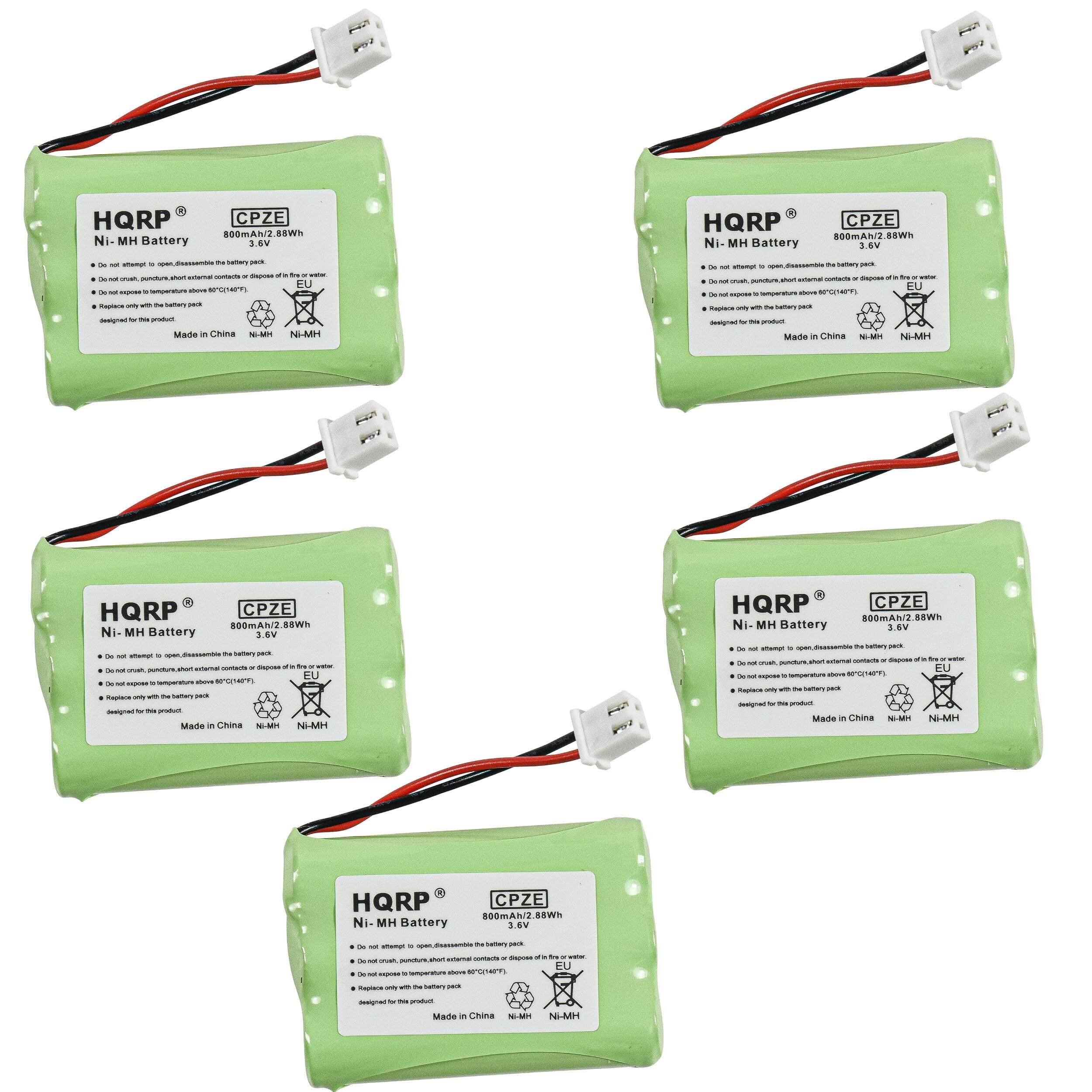 HQRP CPZE 800mAh/2.88Wh Ni-MH Battery 3.6V

1. Do not attempt to open, disassemble the battery pack
2. Do not crush, puncture, short external contacts or dispose of in fire or water
3. Do not expose to temperatures above 60°C (140°F)
4. Dispose only with the battery pack
5. Replace only with the battery pack designed for this product
6. Made in China

Ni-MH
