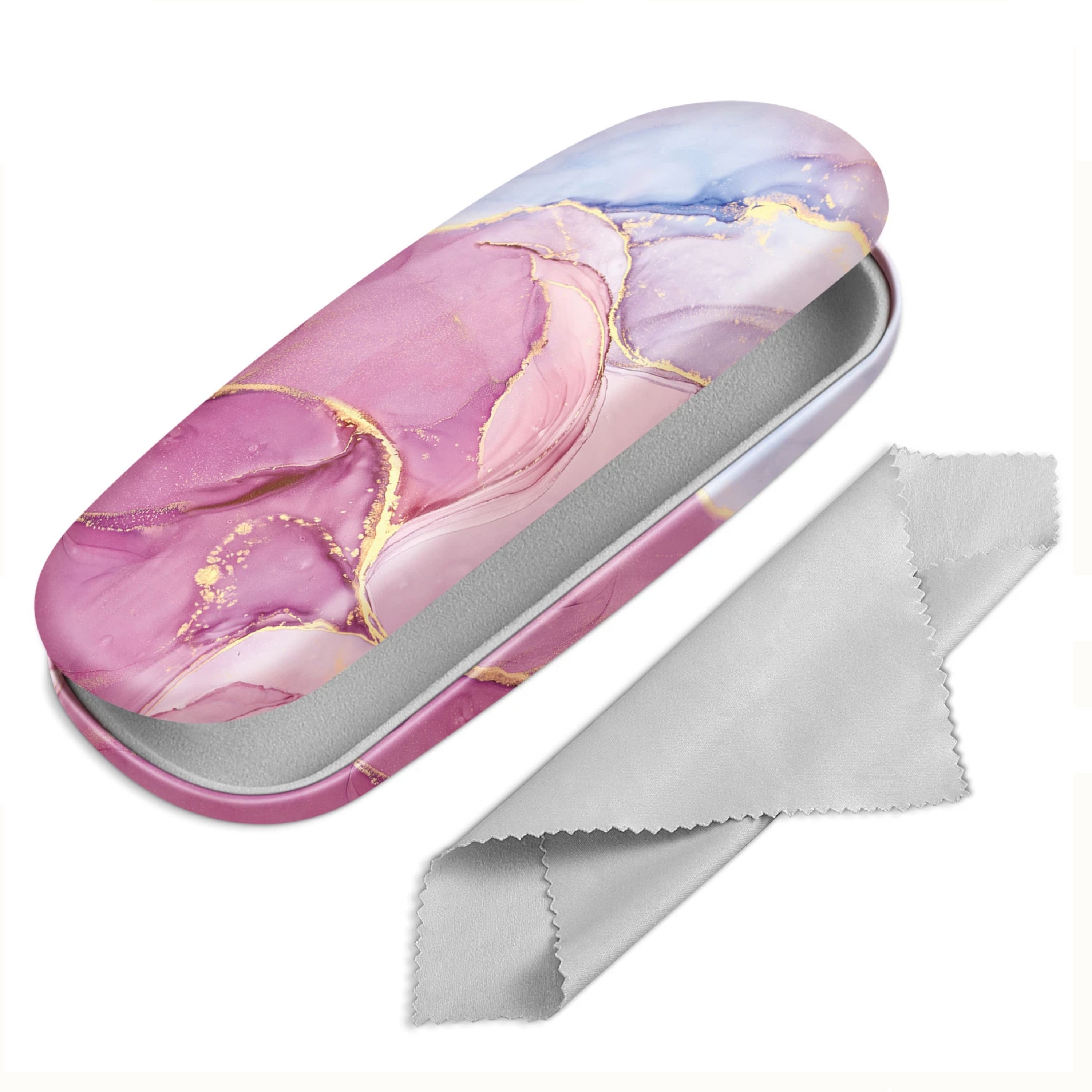 Kitcheniva - Durable Hard Shell Eyeglasses Box With Cleaning Cloth Protective Cover - Glittering Marble price history on PriceWatchPro