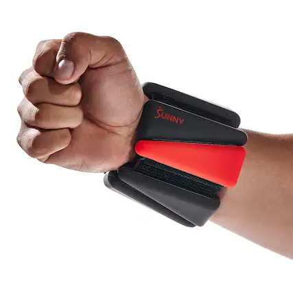 Front. Sunny Health & Fitness - Adjustable Wrist Weights 2-Pound (Pair) - Black.