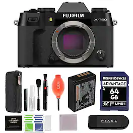 Fujifilm - X-T50 Mirrorless Camera (Black) Bundle with Advanced Accessories | Fuji xt50