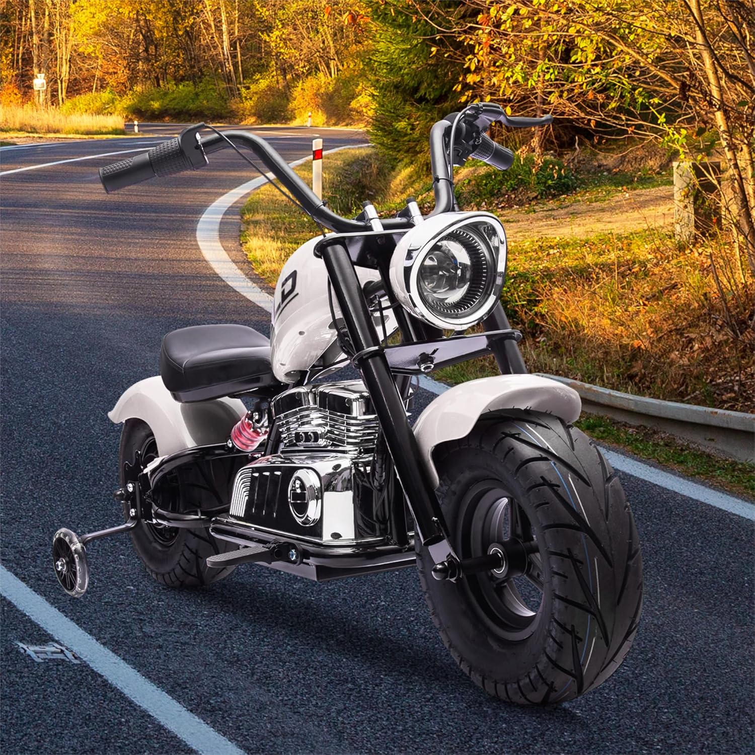 Alt View 5. Electrodes Masters - 36V Electric Dirt Bike for Kids & Teens, 350w Fast Electric Motorcycle Up to 16.5MPH, Kids Ride on with Spring - White.