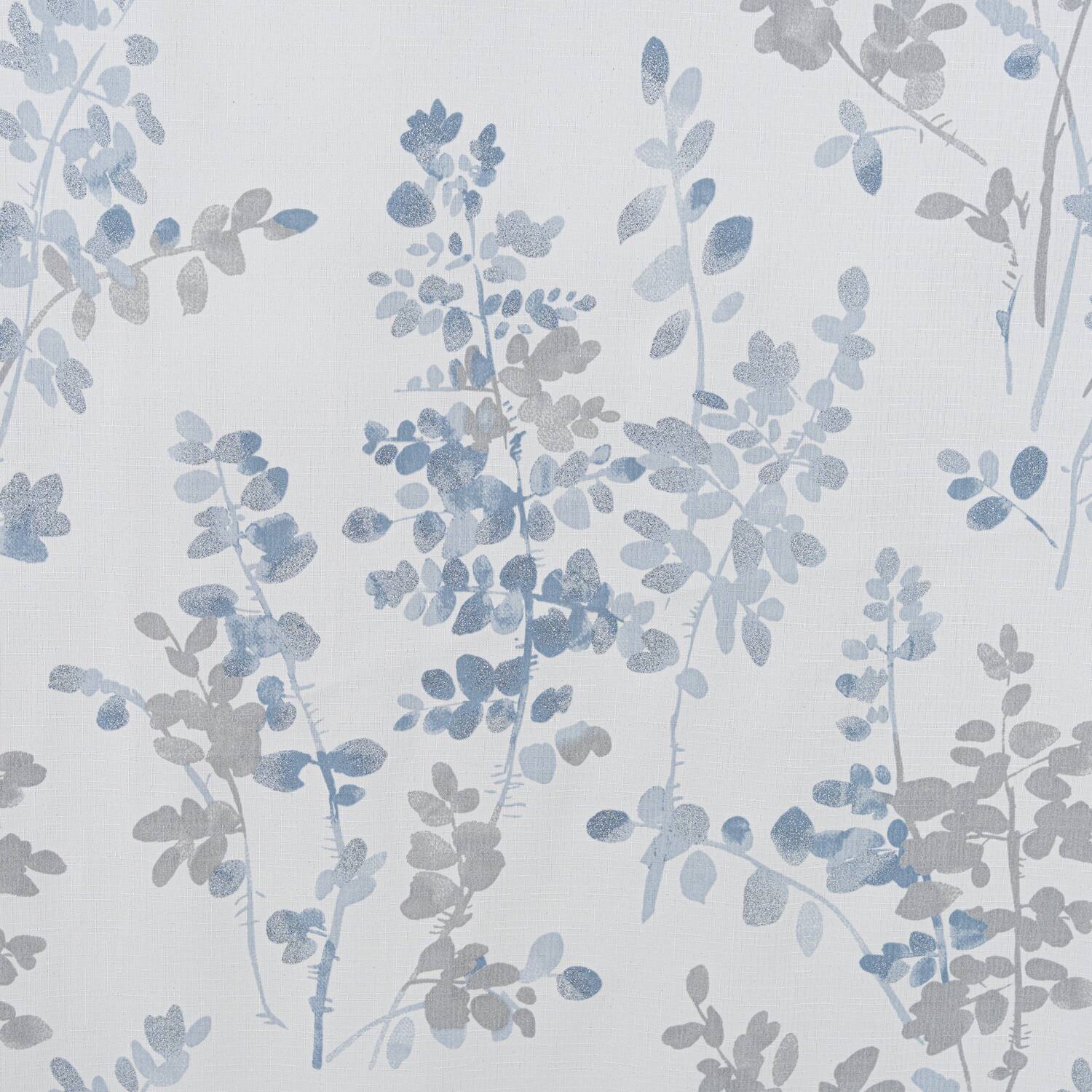 Alt View 2. Olivia Gray - Olivia Gray 100% Polyester 140 GSM Aiden Printed Textured Grommet Curtain Panel 54" x 90" Blue - Blue.