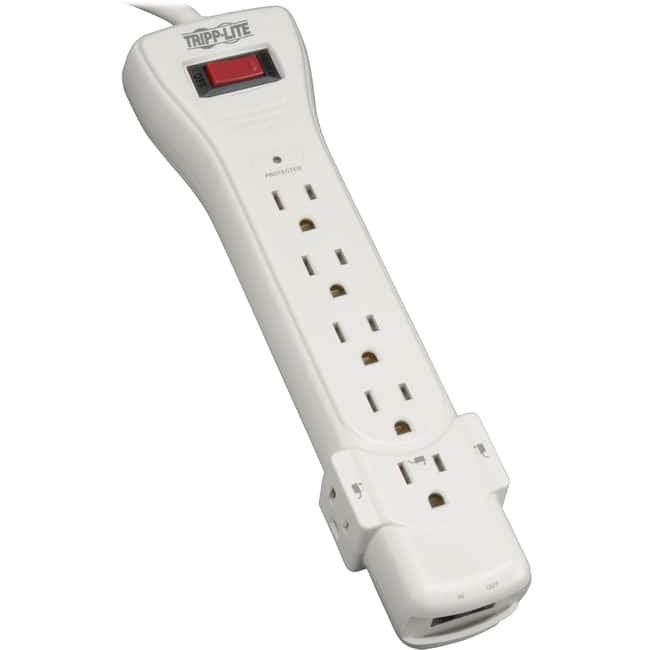 Eaton Tripp Lite Series Protect It! 7-Outlet Surge Protector, 12 ft. (3.66 m) Cord, 1080 Joules, Fax/Modem Protection - Unknown