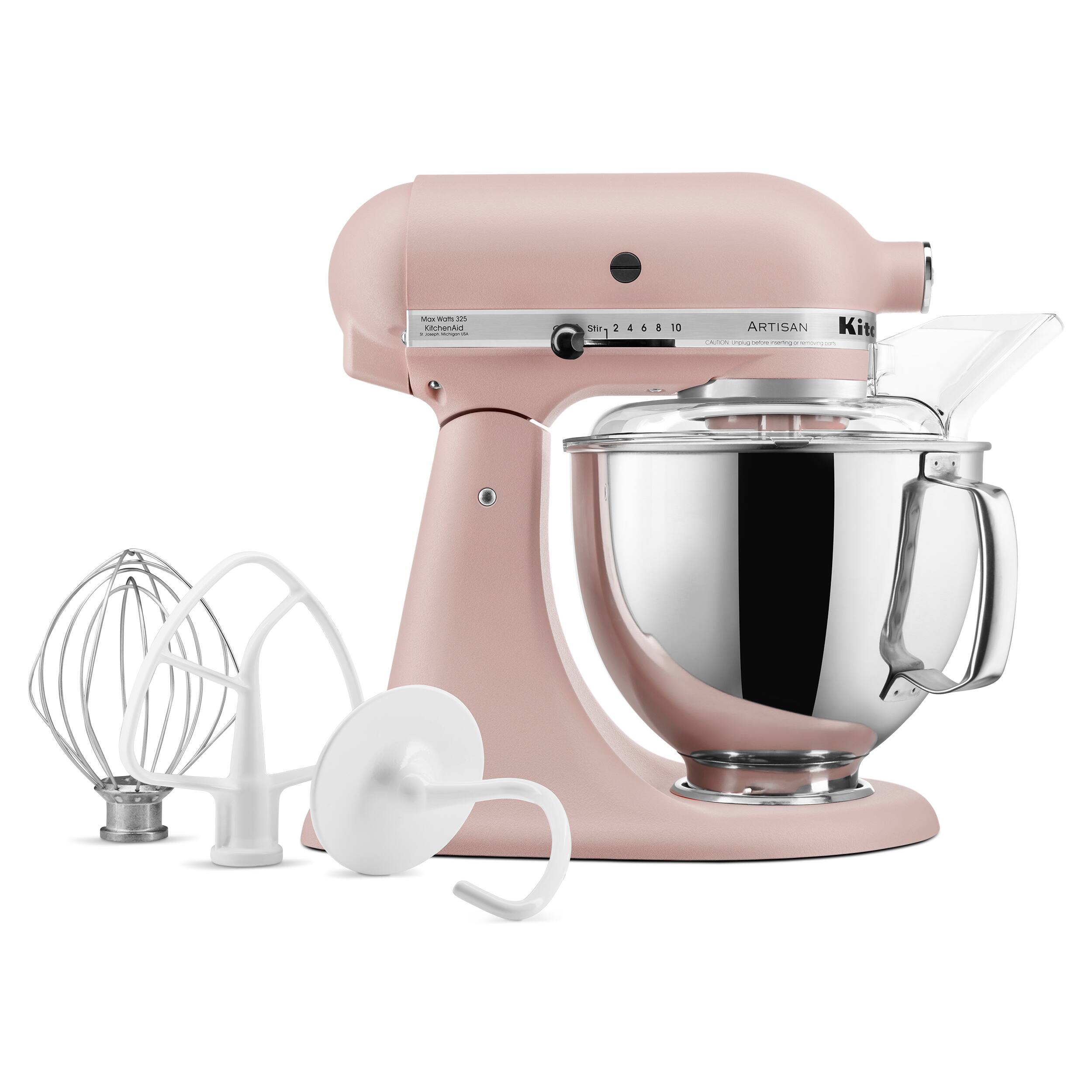 Alt View 1. KitchenAid - KitchenAid Artisan Series 5 Quart Tilt-Head Stand Mixer - KSM150PSFT - Feather Pink.