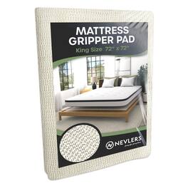 Nevlers - King Size Non Slip Mattress Gripper Pad (72 in. x 72 in.) - White
