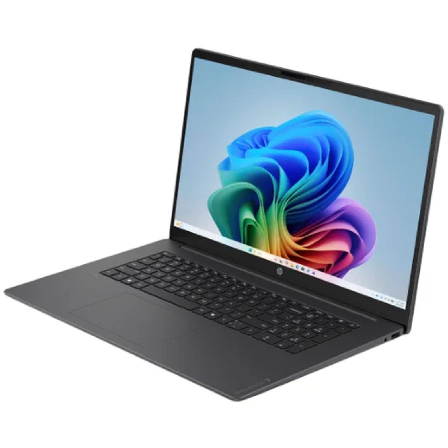 Alt View 2. HP - OmniBook 3 17-df0153cl 17.3" FHD Touch Intel Ultra 5 322 2.5 GHz 16GB 512GB SSD Intel Graphics Windows 11 Home Laptop - Dark Gray.