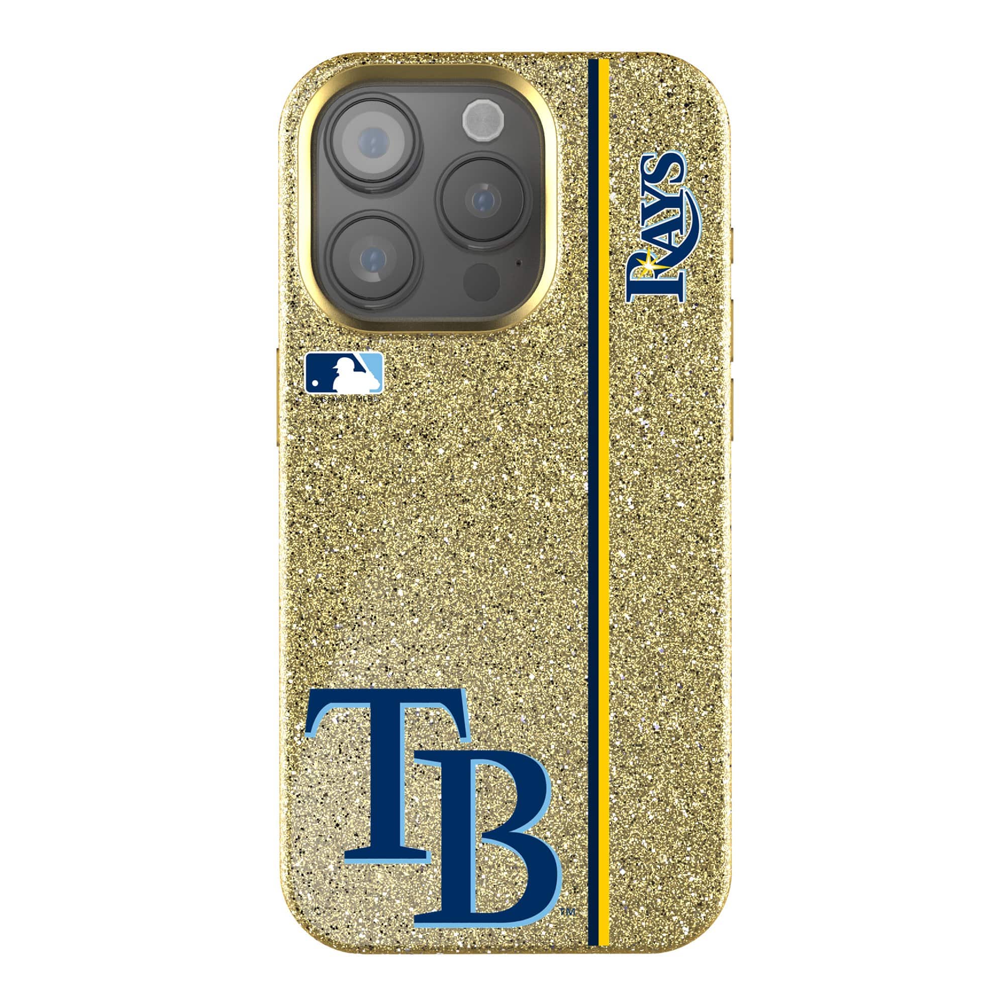 Keyscaper - MLB - Tampa Bay Rays iPhone Bling Case - 15 Plus - Gold
