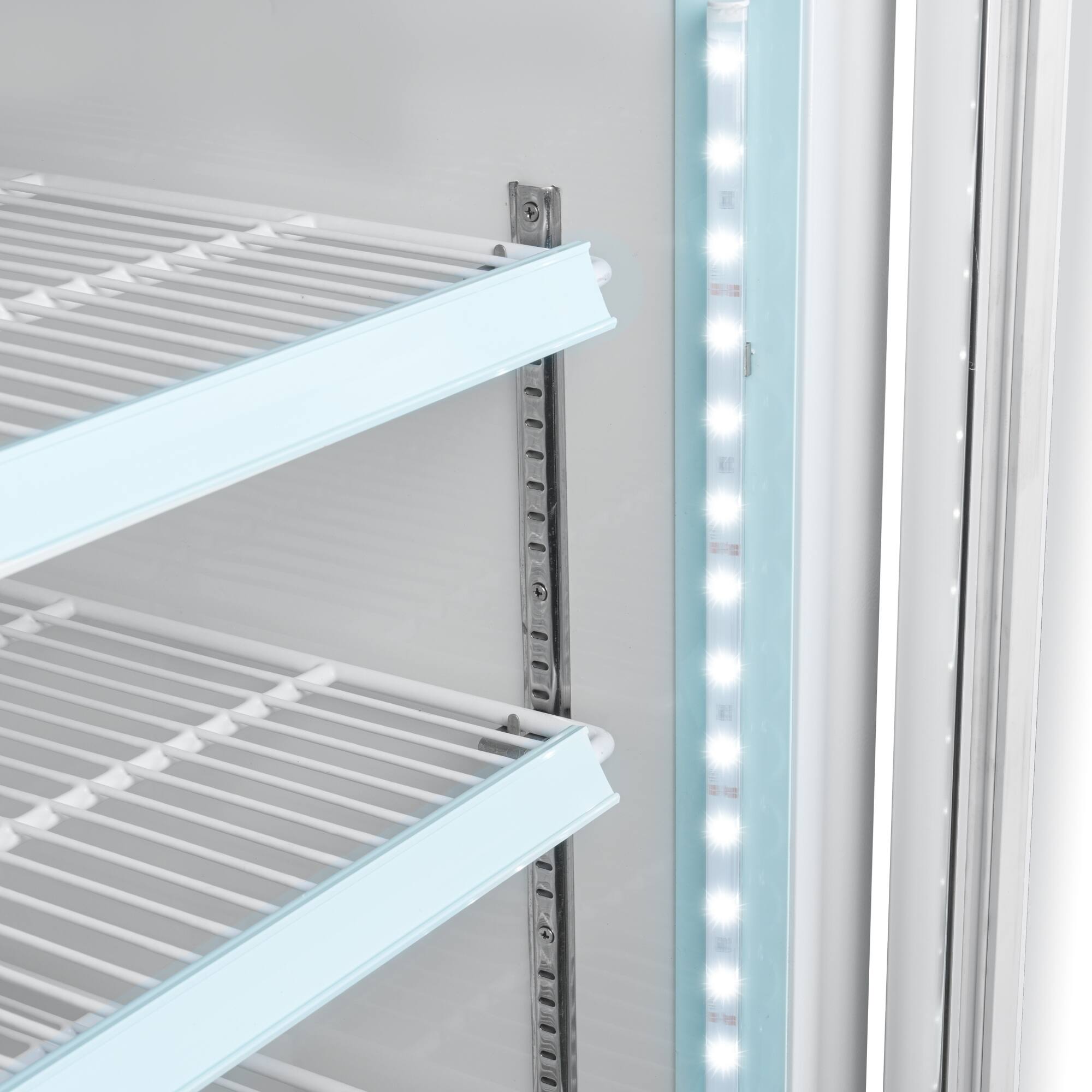 Alt View 8. Koolmore - 26 in. 1-Door Commercial Display Merchandiser Freezer 9 cu. ft. in White (MDF-1GD-9C-WH) - White.