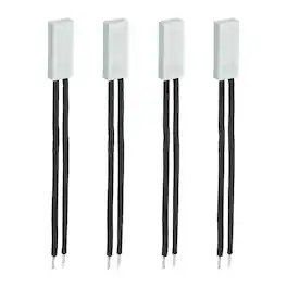 Unique Bargains - 4pcs KSD9700 Thermostat 130C Normally Close N.C Temperature Switch 250V 5A Thermal Protector Plastic - Black